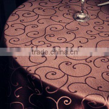 Polyester jacquard swirl round and rectangle table linen table cover