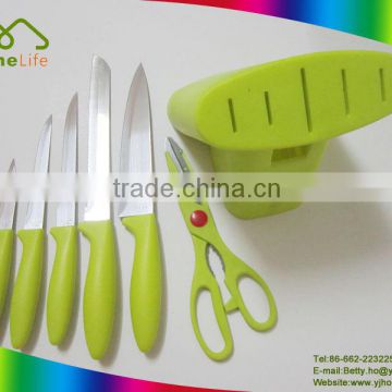 Hot sale 4pcs colorful non stick color knife set color blade, non-stick knife sets, titanium kitchen knife set with color blade