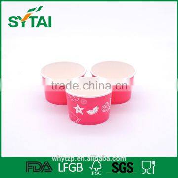 Popular Custom Printed Paper Ice Cream Cup With Lids