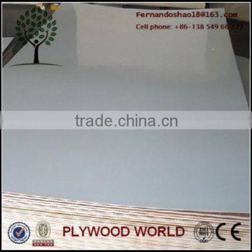 white glossy waterproof polyester plywood,decorative plywood,furniture grade polyboard