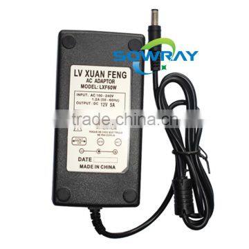 AC Adapter dc 12V 5A 60W Power Supply Charger+Cord Cable EU Plug for 5050 3528 5730 SMD LED strip Light