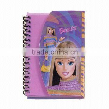 PP Cover Pop Spiral Notepad With Metal Buttons/ Paper Notebook With Double Wire Sprial photo-1