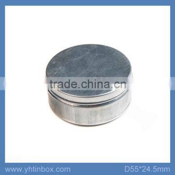 blank small round metal tin boxes