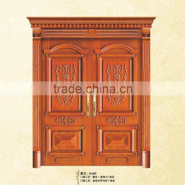 2016 Design Wood Main Door Models Solid Wood Material photo-4