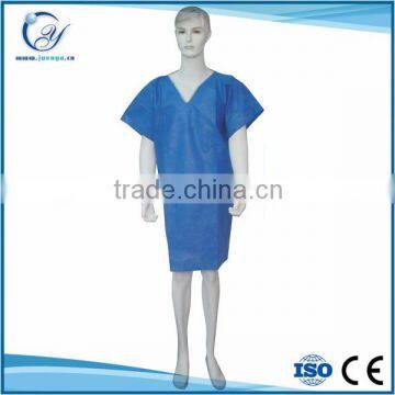 2015 New Design and Hot Sale PP Non Woven Disposable Patient Gown For Hospital photo-3