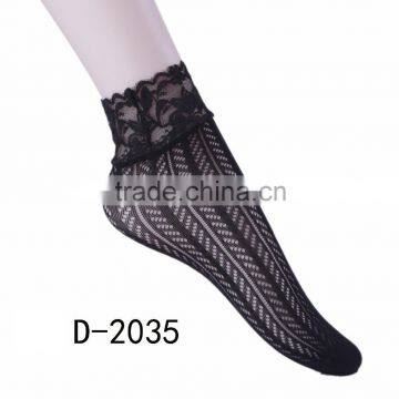 Most popular black patterned fishnet nylon socks for women