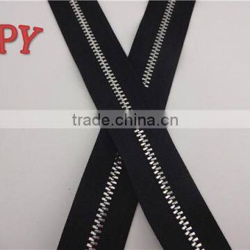 3# Silver Y Teeth Long Chain Metal Zipper with Factory Price