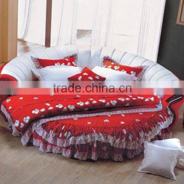 Hot selling modern soft italian leather round Bed DS-A805#