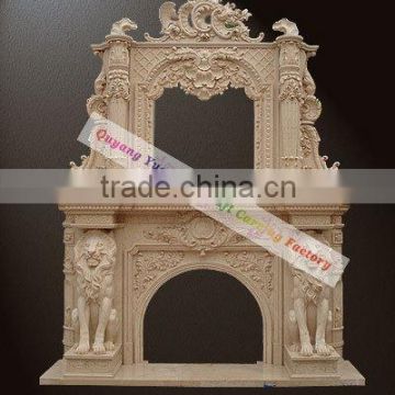 indoor decoration marble fireplace