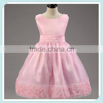 Pink High Quality Lace Fashion Kids Party Wear Girls' Dress Kids Clothes Baby Vest Dress Lace Girl Wedding Party Dress Girls