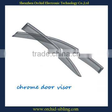 injection chrome door visor with buckles