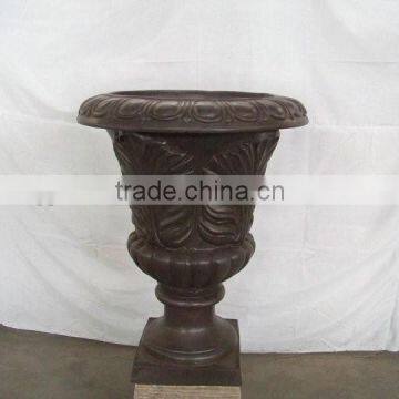 fiberglass material garden urns and pedestal for outdoor use