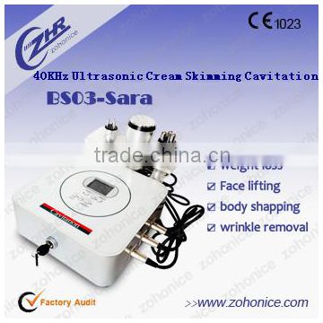 BS03 3 in 1 ultrasonic cavitation machine for sale + rf + vacuum