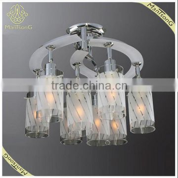 Modern Elegant Chrome Plated E14 Glass Ceiling Light for Home Russian Style Ceiling Lamp