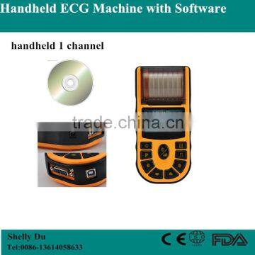 CE&ISO Certification Single Channel Handheld Human Use Electrocardiograph ECG Machine EKG Machine Price with Software-Shelly