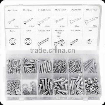 TC 347pc BV Certification Metric Hardware Assorted Wood Screw Nut Bolt