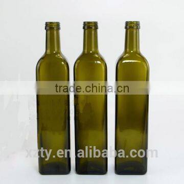 750 ML Astrovirent Square Olive Oil Glass Bottles With Screw Lid And Shrink