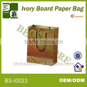 Enbossed Printed Water Soluble Paper Bags With Flat Bottom