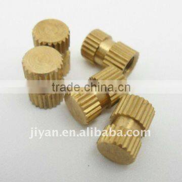 Factory wholesale m3/m4/m5 brass inside/outside knurled nut part