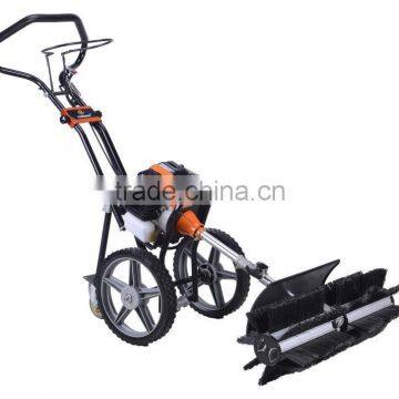 Handpush type brush cutter with sweeper head