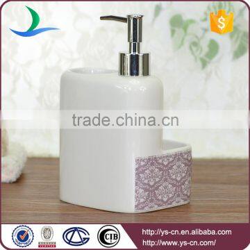 Bathroom Accessories Purple Letter Floral Liquid Soap Dispenser & Holder photo-4