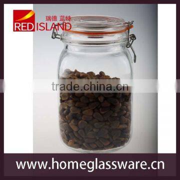 Wholesale Clear Flip Lid Food Storage Jar With Swing Top photo-2