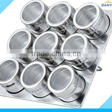 4 Pcs Magnetic Stainless Steel Condiment Container Spice Set photo-5