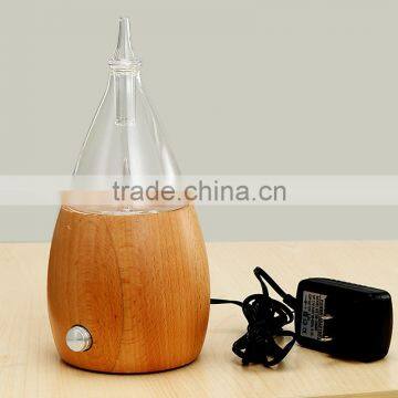 Elegant Wooden and Glass LED Aroma Diffuser Nebulization Essential Oil Diffuser