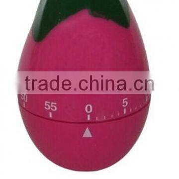 Plastic eggplant mechanical countdown kitchen timer/sound timer