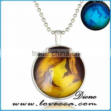 Party Supplier Huge Bulk Jewelry Factory Round-shape Luminous Necklace Light Necklace Fashion Jewelry Necklace