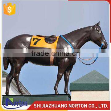 Black Life Size fiberglass Horse Statue for Sale NTRS-123LI