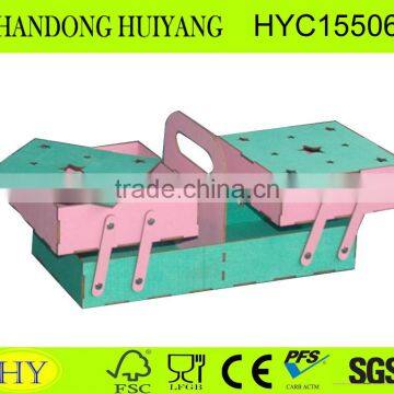 hot selling factory folding wooden sewing box