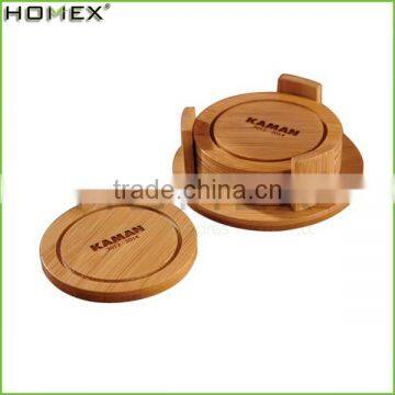 Round Coaster Set Bamboo Trivet Holder/Homex_FSC/BSCI Factory