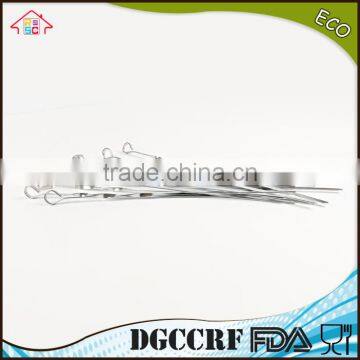 NBRSC 10pcs 13'' Stainless Steel BBQ Skewers Kabob Stick Grill Barbecue Needle photo-5