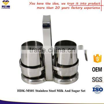 Wholesale Dinnerware Stainless Steel Milk Pot And Sugar Pot Set