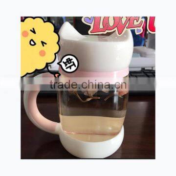 420ml High Quality Glass Water Bottle Flower Bottle for Home photo-5