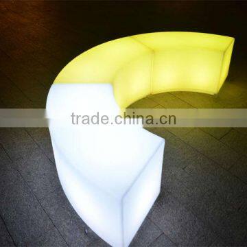 LED colorful decorative bar, garden waterproof weight bench illuminated bench