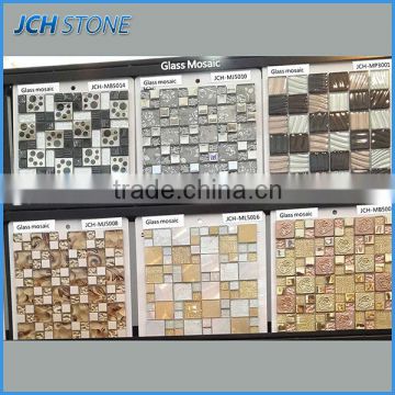 Luxury decorative mixed color marble brick mosaic wall tile