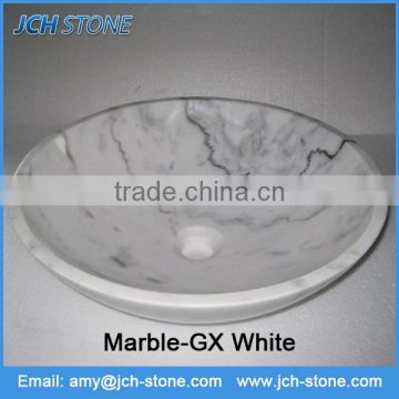 Chinese white marble stone wash basin