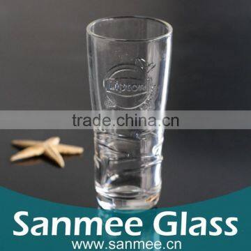 Large Size Customized New Product British Famous Tea Brand Promotion Glass Cup