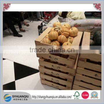 Vagetable shope use solid wooden fruit crate