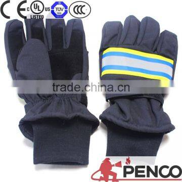 Fire Retardant Gloves 3M Reflective Cowhide on Palm Fireman Workwear Safety Hand Protected Gloves photo-5
