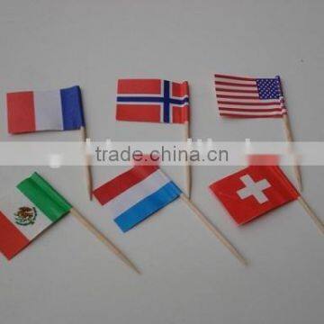 toothpick with flag,paper flag