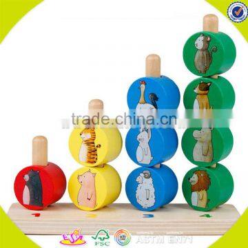 Wholesale Funny Kids Wooden Stacking Animal Blocks Toy Hot Sale Interesting Baby Wooden Stacking Animal Blocks Toy W13D095 photo-5