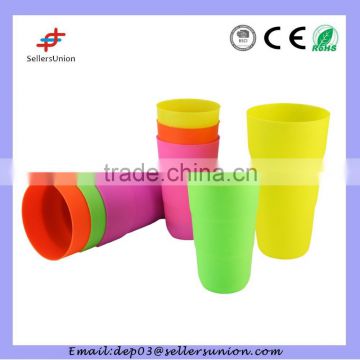 Colorful plastic cups