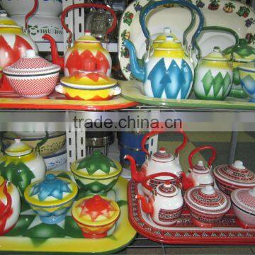High quality tea pot water enamel kettle in middle east market