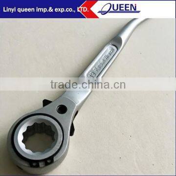 19/21mm Steel Flush Short Podger Ratchet Scaffold Wrench photo-3