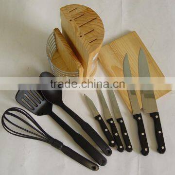 12pcs Knife Block and Kichen Tools Set Wooden Block photo-6