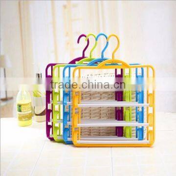 New Lot 100 Black Tubular Slotted Plastic Clothing Clothes Shirt Closet Hangers photo-2