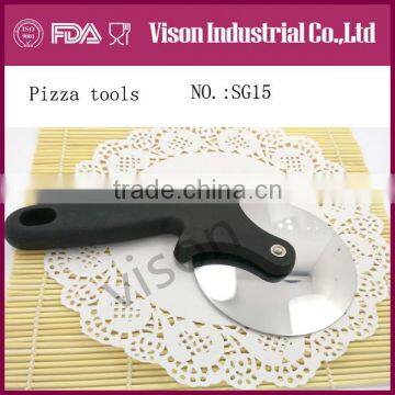 Round stainless steel pizza knife, pizza cutter, pizza wheel (SG15)